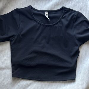 P’tula Black Women's crop workout  Top medium